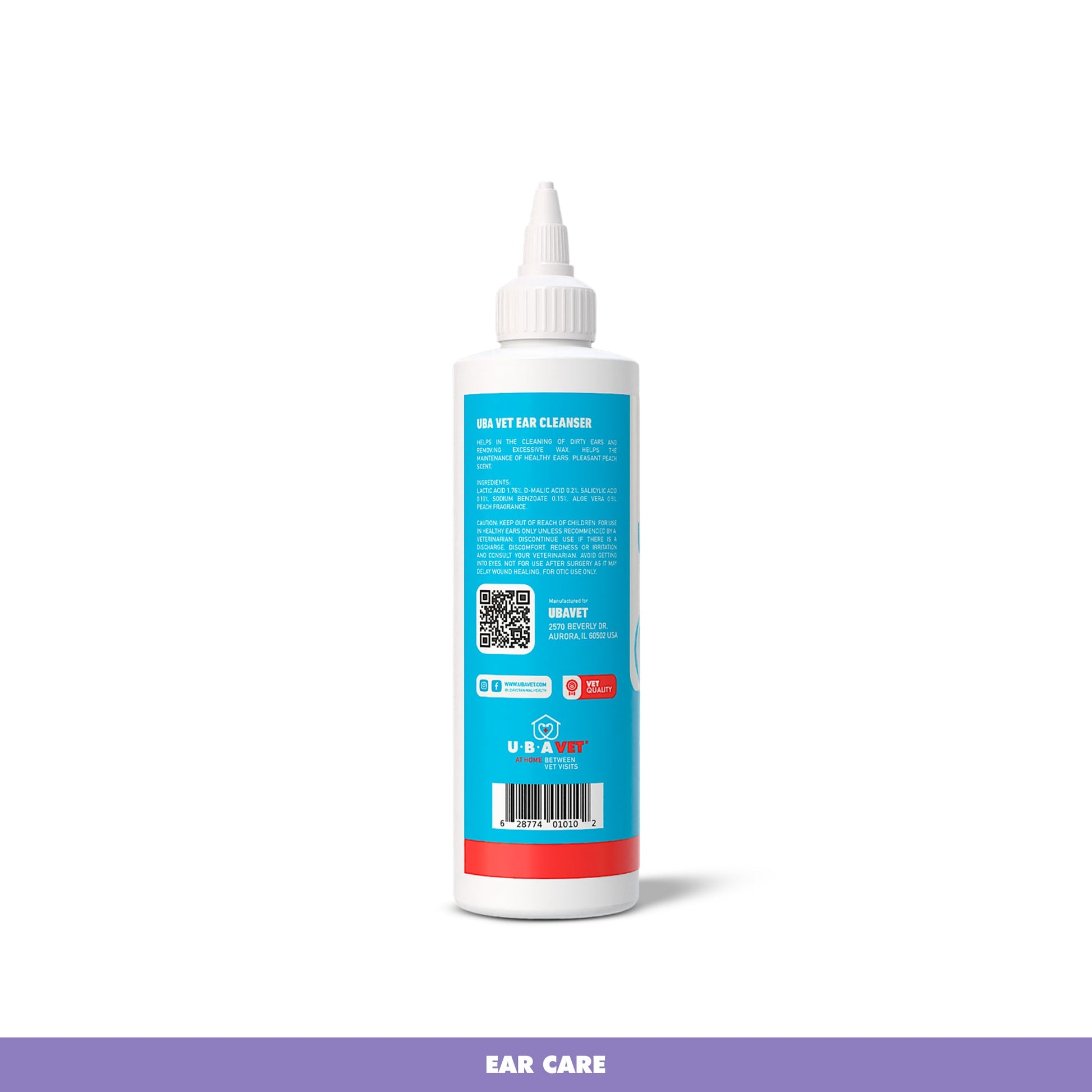 Cat Supply UBAVET Vet Ear Cleansing Solution Cats fl oz - detail product image for cat supply