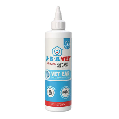 UBAVET Vet Ear Cleansing Solution for Dogs & Cats – (4 fl oz