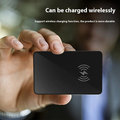 Ultra-Slim Smart GPS Pet Tracker Card in black by Purrfect Pet Kingdom, perfect for tracking dogs and cats.