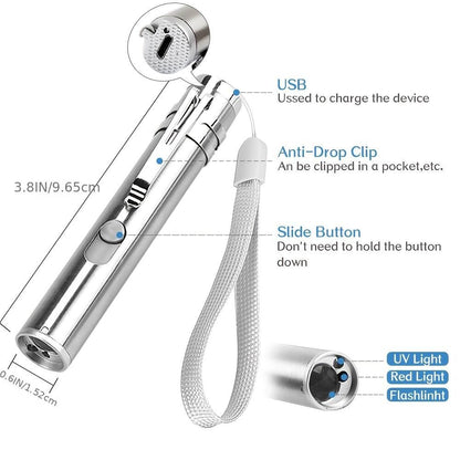 Purrfect Pet Kingdom USB Rechargeable Laser Pointer for Cats Purrfect Pet Kingdom