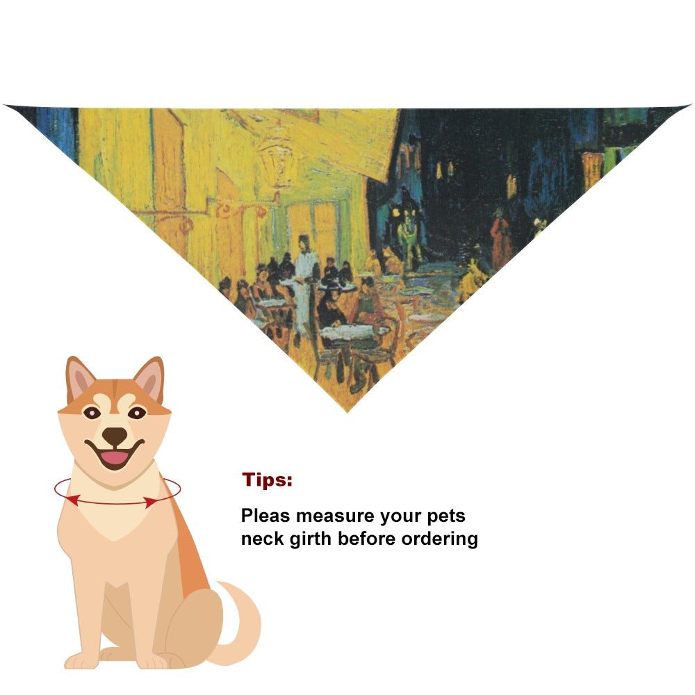Pet Supply Van Gogh Cafe Terrace At Night Scarf for Comfort - detail product image for pet supply