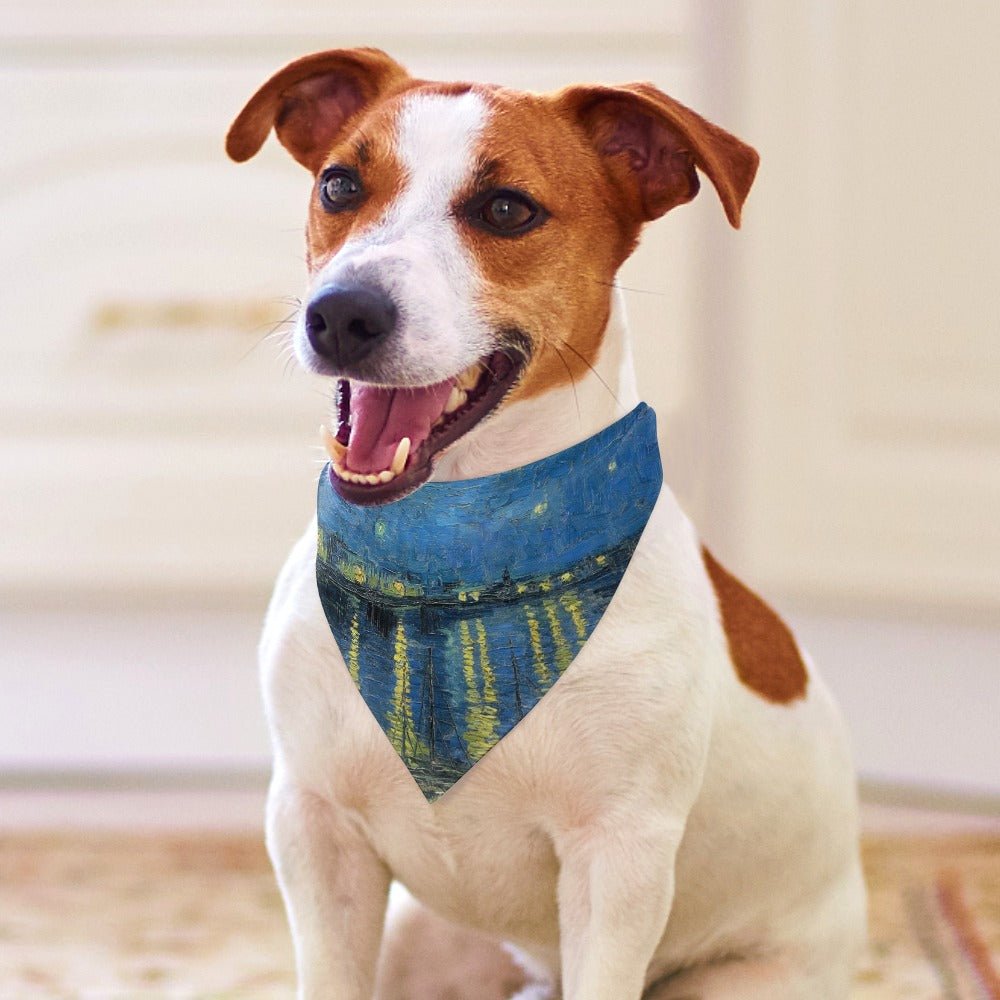 Pet Supply Van Gogh Starry Night Over The Rhone Scarf Essent - close up product image for pet supply