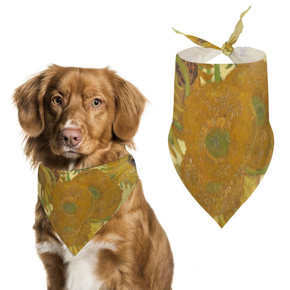 Pet Supply Van Gogh Sunflowers Scarf for Daily Use Essential - main product image for pet supply