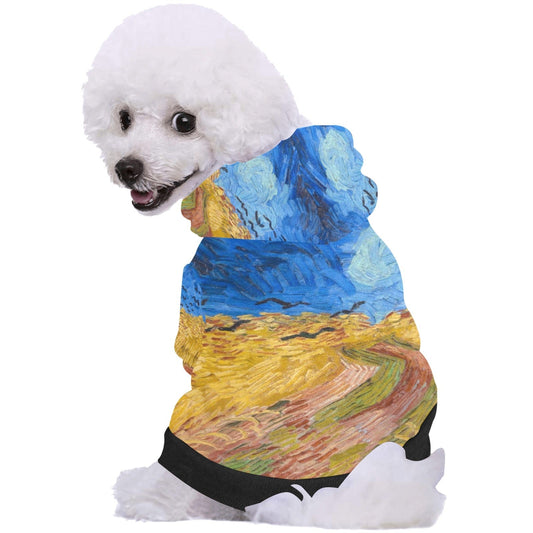 Van Gogh Wheatfield Pet Hoodie