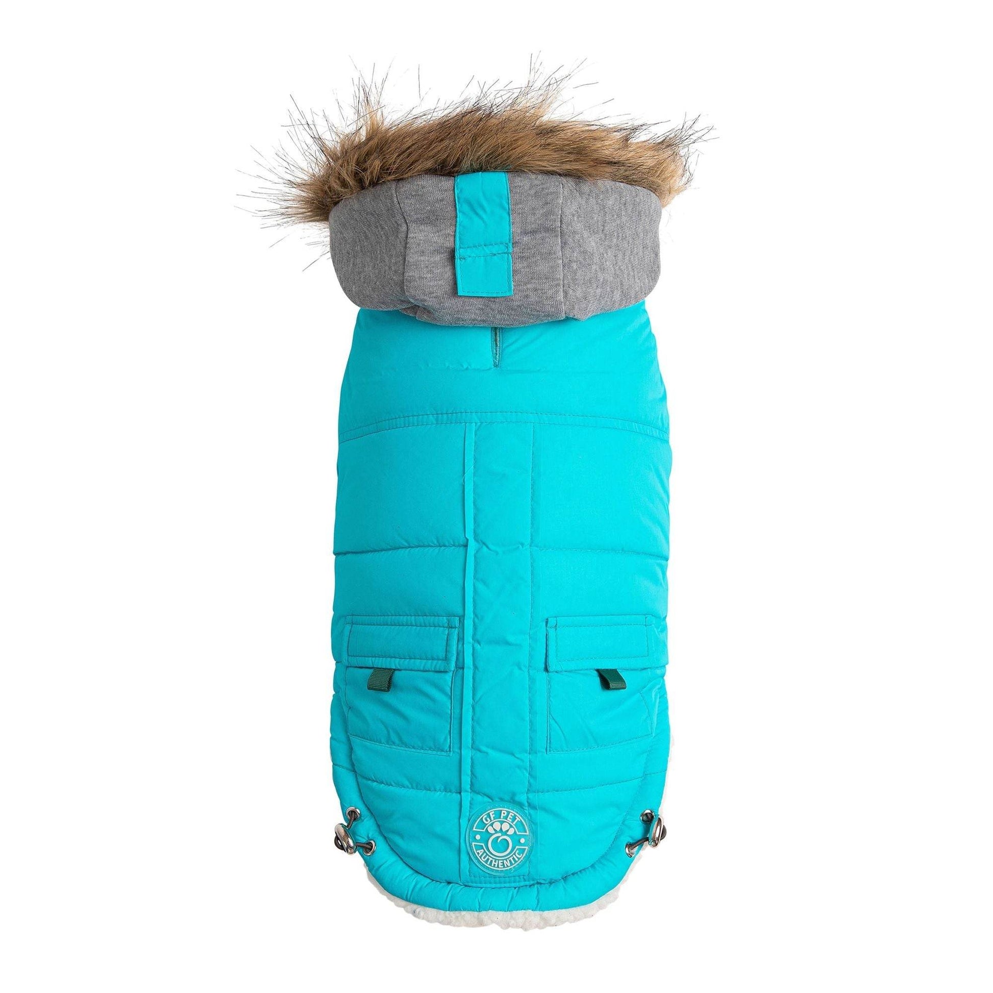 Purrfect Pet Kingdom Aqua Dog Winter Coat with Hood M Purrfect Pet Kingdom