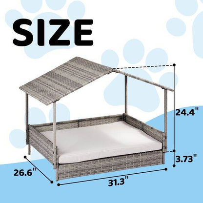 Purrfect Pet Kingdom Canopy Dog Bed for Medium Pets Purrfect Pet Kingdom