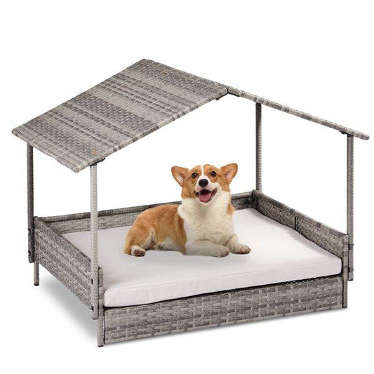 Purrfect Pet Kingdom Canopy Dog Bed for Medium Pets as picture Purrfect Pet Kingdom