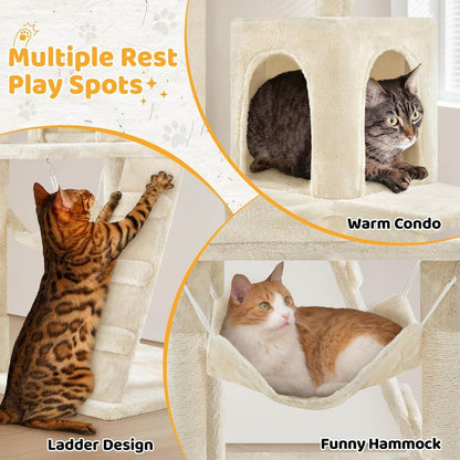 Purrfect Pet Kingdom Cat Tree for Indoor Cats - Premium Tower Purrfect Pet Kingdom