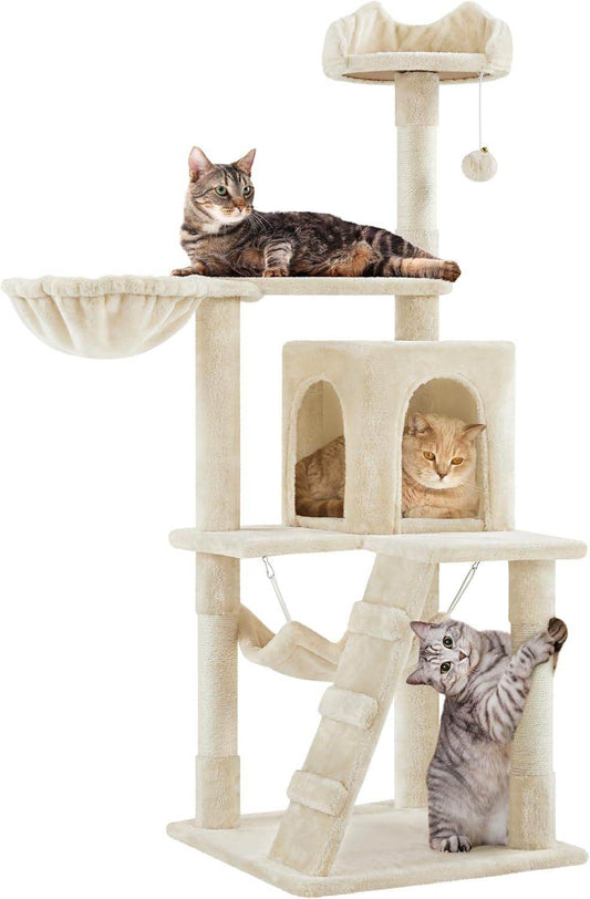 Purrfect Pet Kingdom Cat Tree for Indoor Cats - Premium Tower Beige Purrfect Pet Kingdom
