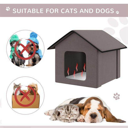Purrfect Pet Kingdom Cozy Cat House - Soft & Warm Bed as picture Purrfect Pet Kingdom