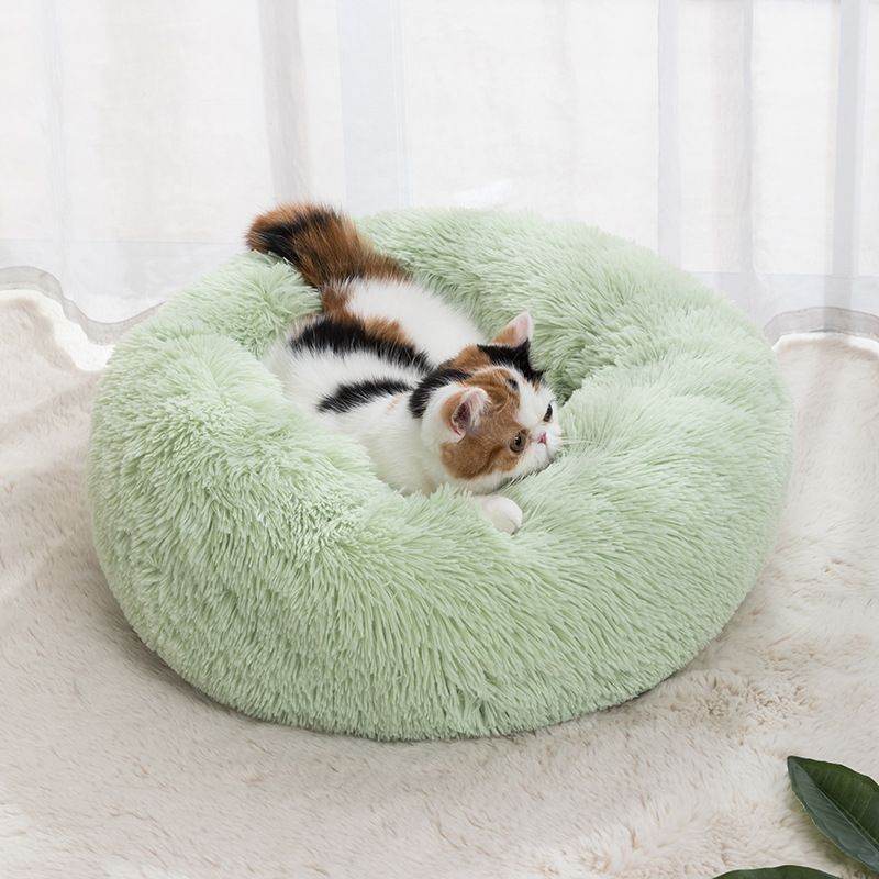 Purrfect Pet Kingdom Cozy Round Pet Bed for Small Dogs Purrfect Pet Kingdom