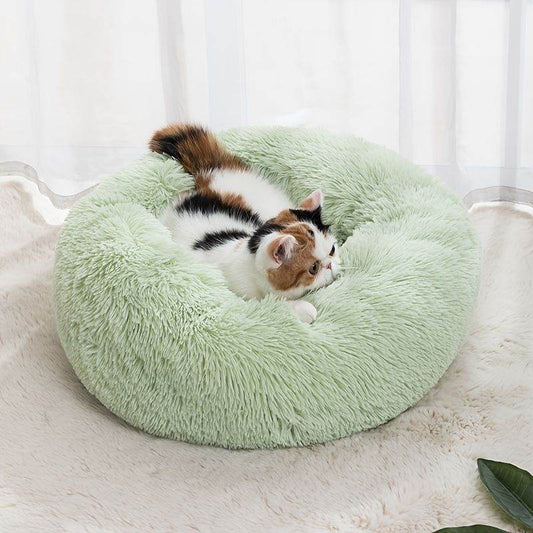 Purrfect Pet Kingdom Cozy Round Pet Bed for Small Dogs 50cm 19.7in Light Grey Purrfect Pet Kingdom