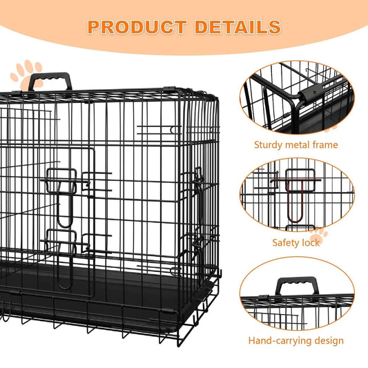 Purrfect Pet Kingdom Heavy Duty Dog Cage for Travel Purrfect Pet Kingdom