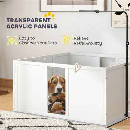 Purrfect Pet Kingdom Indoor Dog House with Playpen Purrfect Pet Kingdom