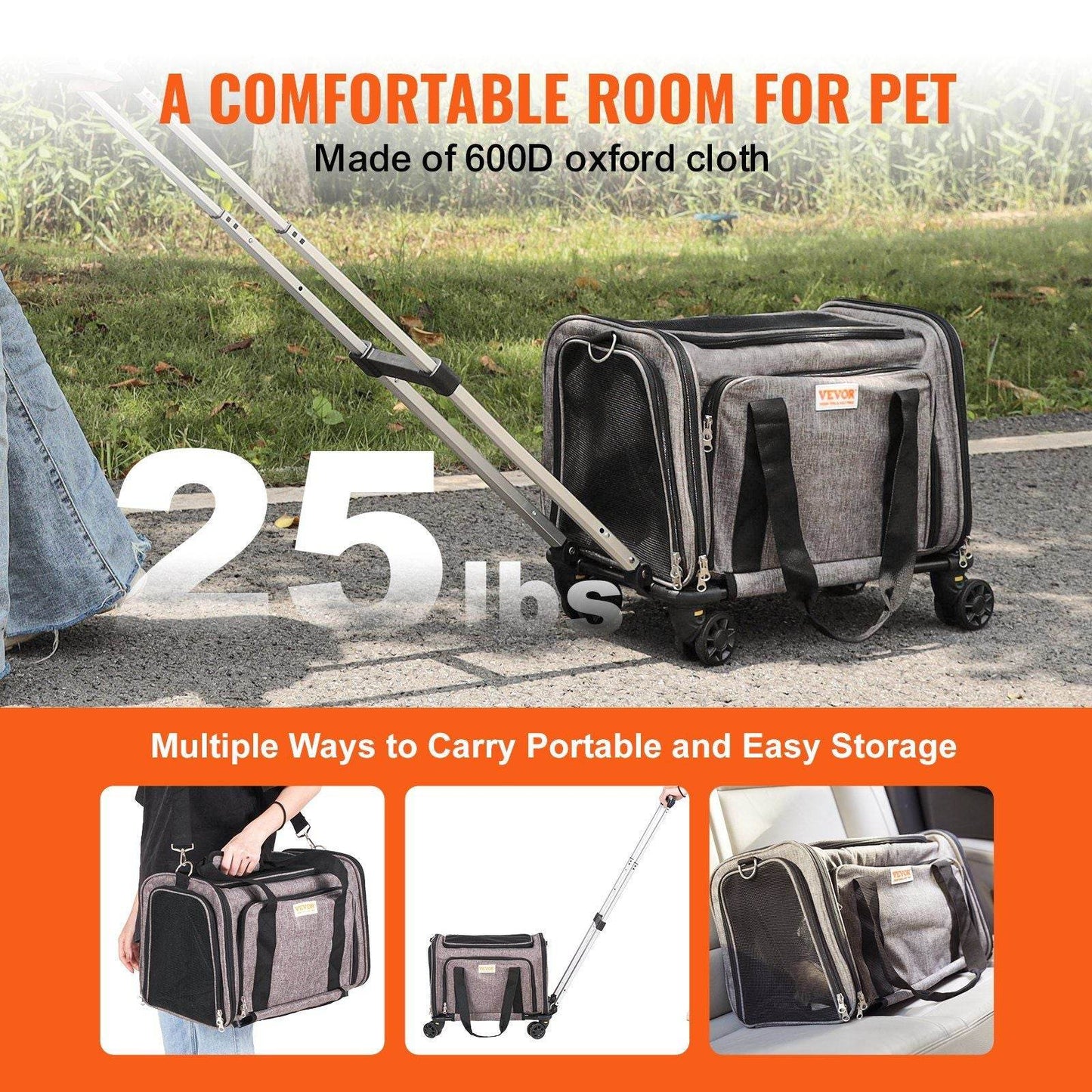 The Purrfect Pet Kingdom Airline Approved Cat Carrier with Wheels 🐾 Purrfect Pet Kingdom