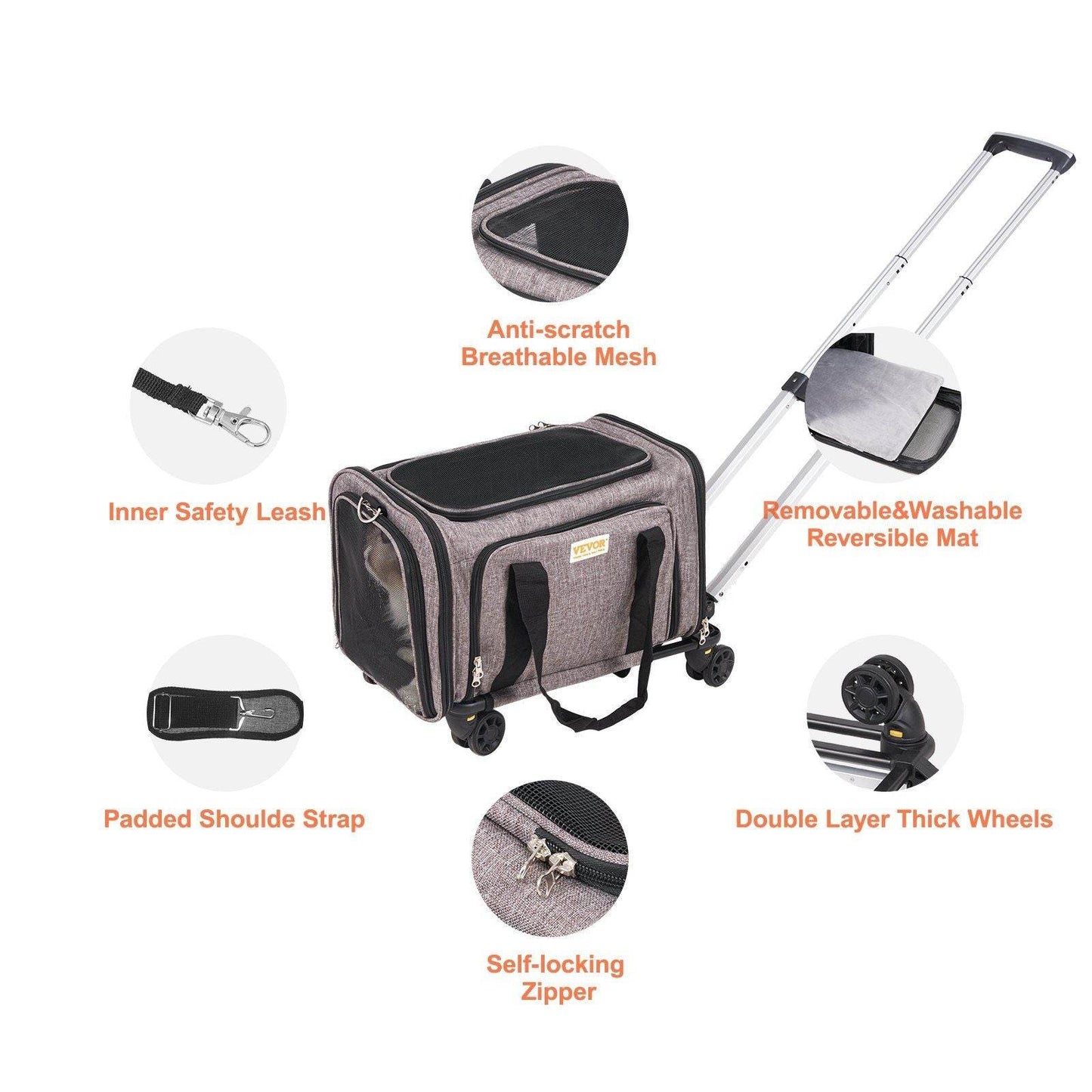 The Purrfect Pet Kingdom Airline Approved Cat Carrier with Wheels 🐾 Purrfect Pet Kingdom
