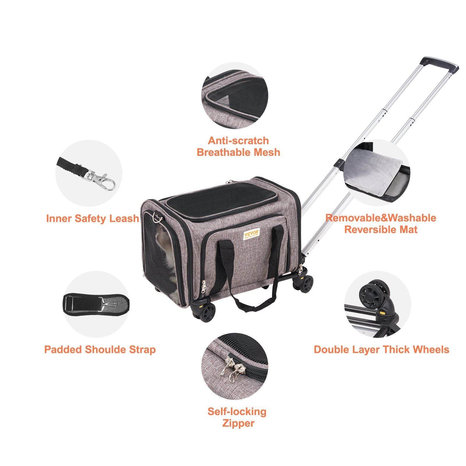 The Purrfect Pet Kingdom Airline Approved Cat Carrier with Wheels 🐾 Purrfect Pet Kingdom