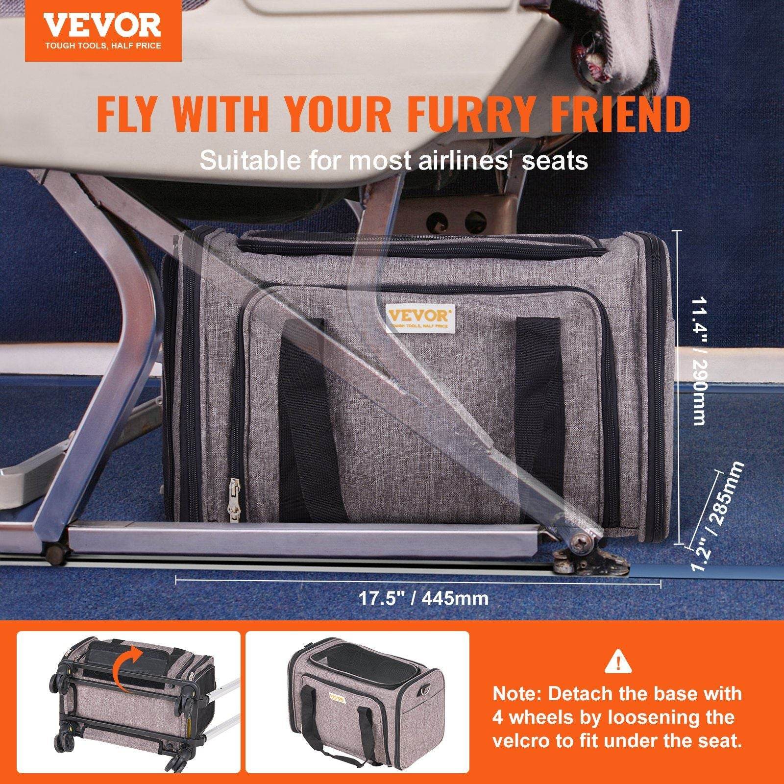 The Purrfect Pet Kingdom Airline Approved Cat Carrier with Wheels 🐾 Purrfect Pet Kingdom