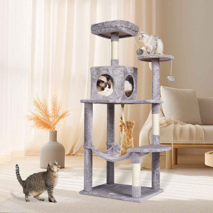 Purrfect Pet Kingdom Cat Tree with Condos and Scratching Posts Purrfect Pet Kingdom