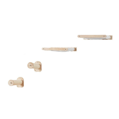 Purrfect Pet Kingdom stylish cat shelves for small spaces set of wooden elevated perches and royal shelves