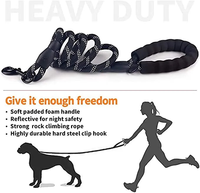 Vibhsa - 6 FT Dog Leash for Large and Medium Dogs-Orange Set of 5 - Pet Products