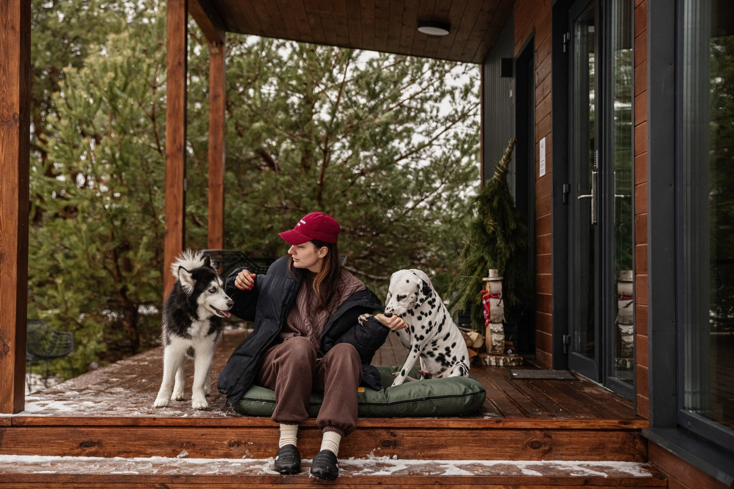 Waterproof Lounger Dog Bed Green