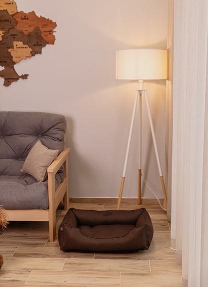 Chester & Lee | Cotton Sleeper Dog Bed Brown