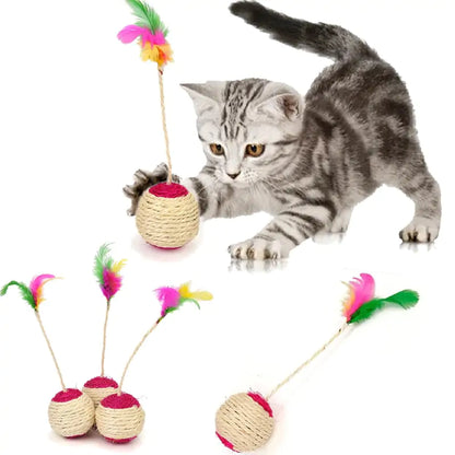 Purrfect Pet Kingdom Cat Scratching Ball Toy (Random) - Premium Cat Toys