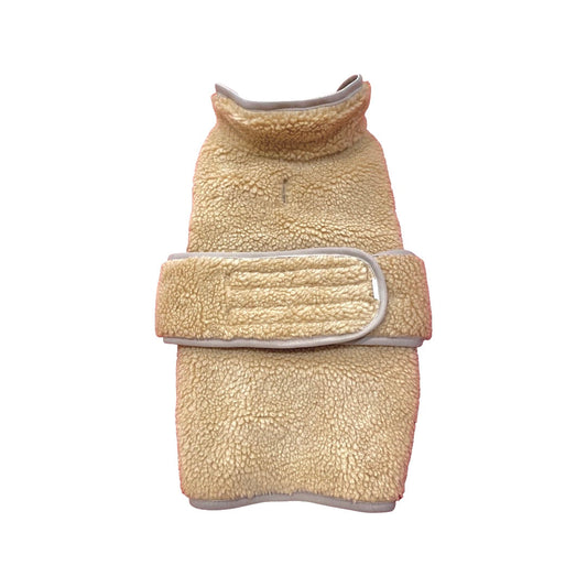 BESPOKE PAWS warm dog coat for small dogs in a stylish beige color with a cozy design