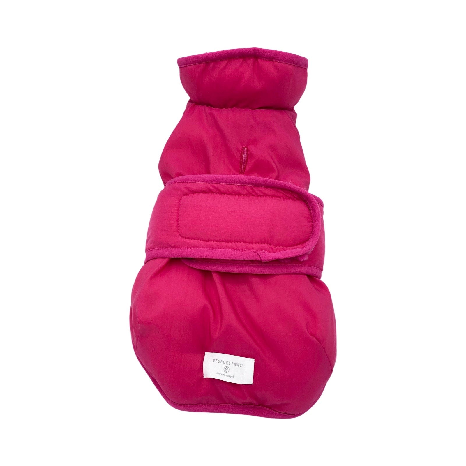 BESPOKE PAWS warm dog winter vest in bright pink for keeping pets cozy in cold weather