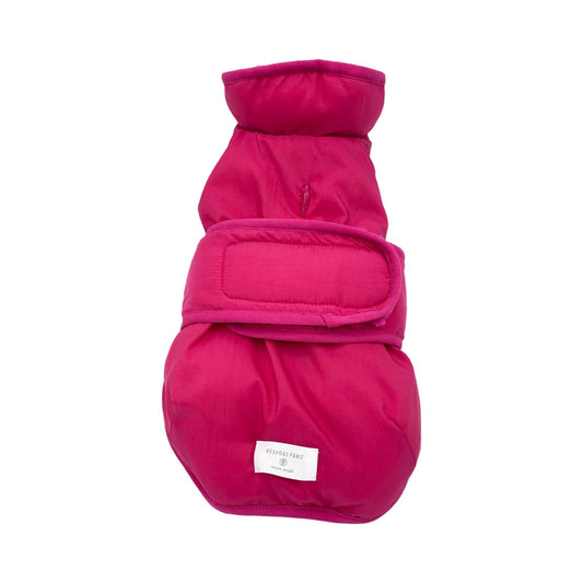 BESPOKE PAWS warm dog winter vest in bright pink for keeping pets cozy in cold weather