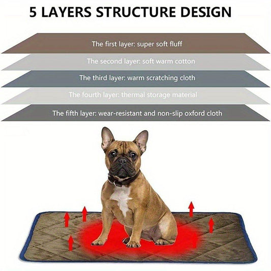 Purrfect Pet Kingdom Warming Dog and Cat Bed - 5 Layer Comfort S Gray Purrfect Pet Kingdom