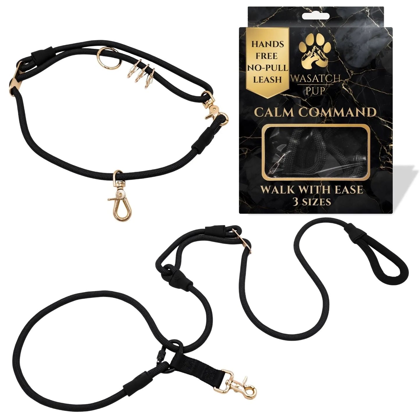Wasatch Pup - Calm Command No-Pull Dog Leash for Gentle Training Control - No-Pull Leashes