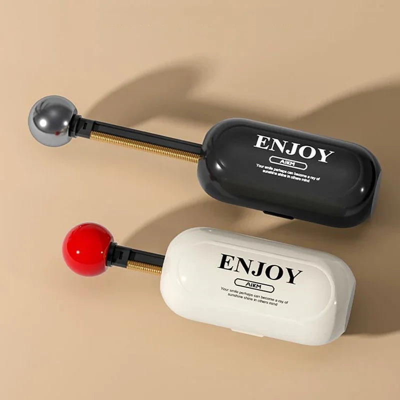 Washable pet hair removal roller in black and white with a comfortable grip for easy cleaning