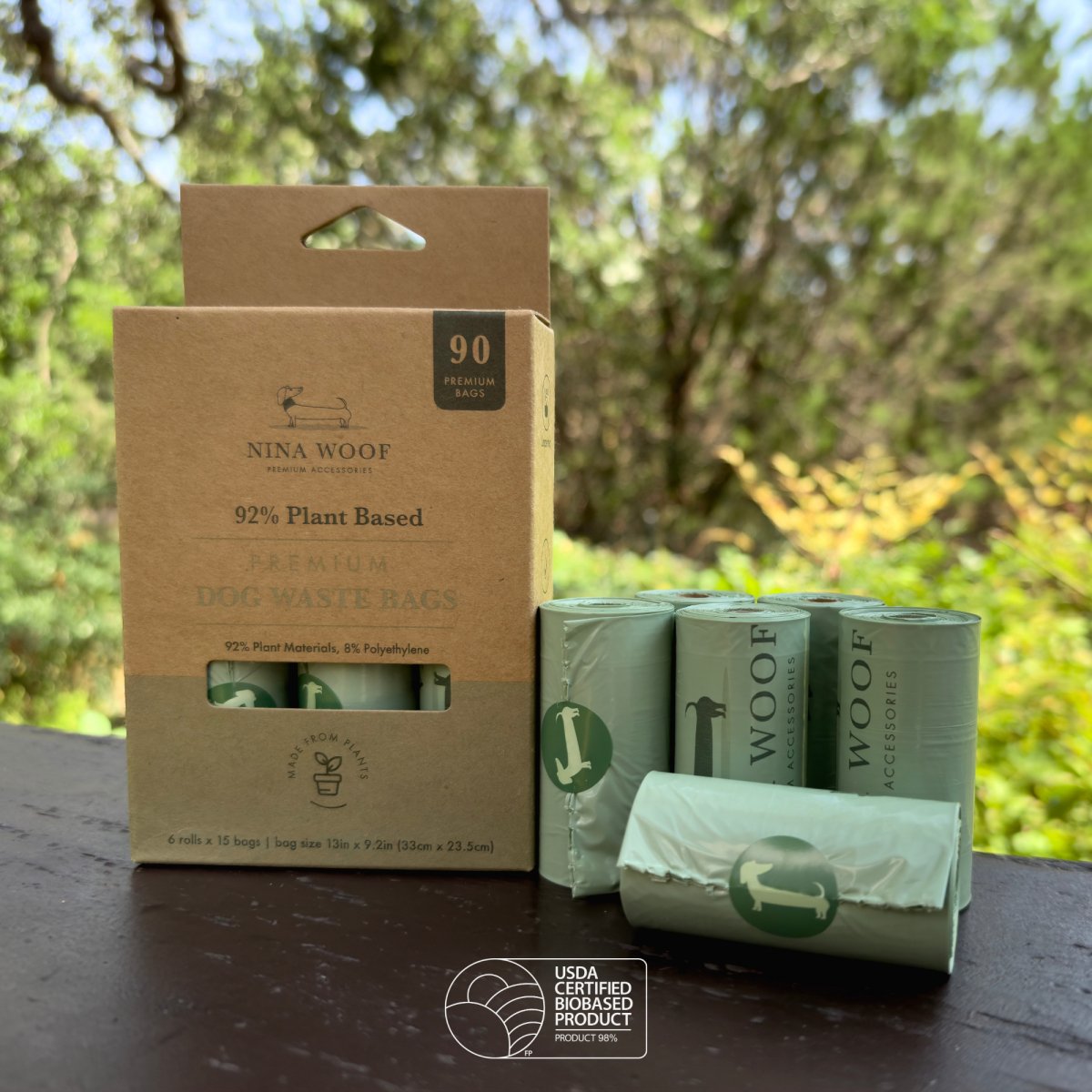 Poop Bags - Plant-Based Eco-Friendly Leak-Proof Waste Bags