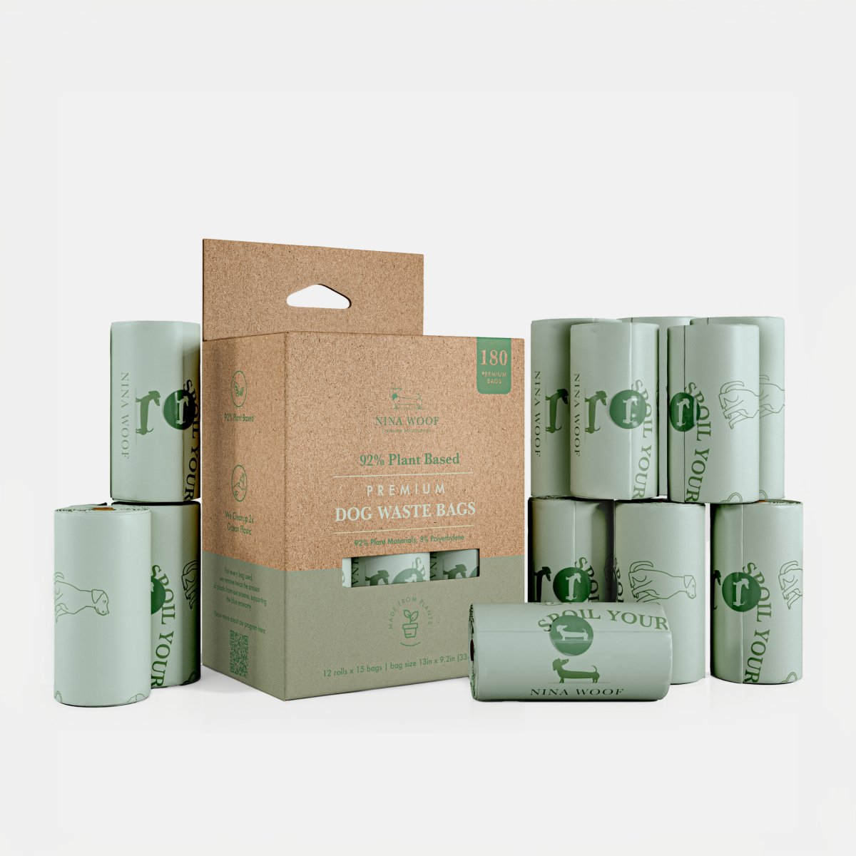 Poop Bags - Plant-Based Eco-Friendly Leak-Proof Waste Bags
