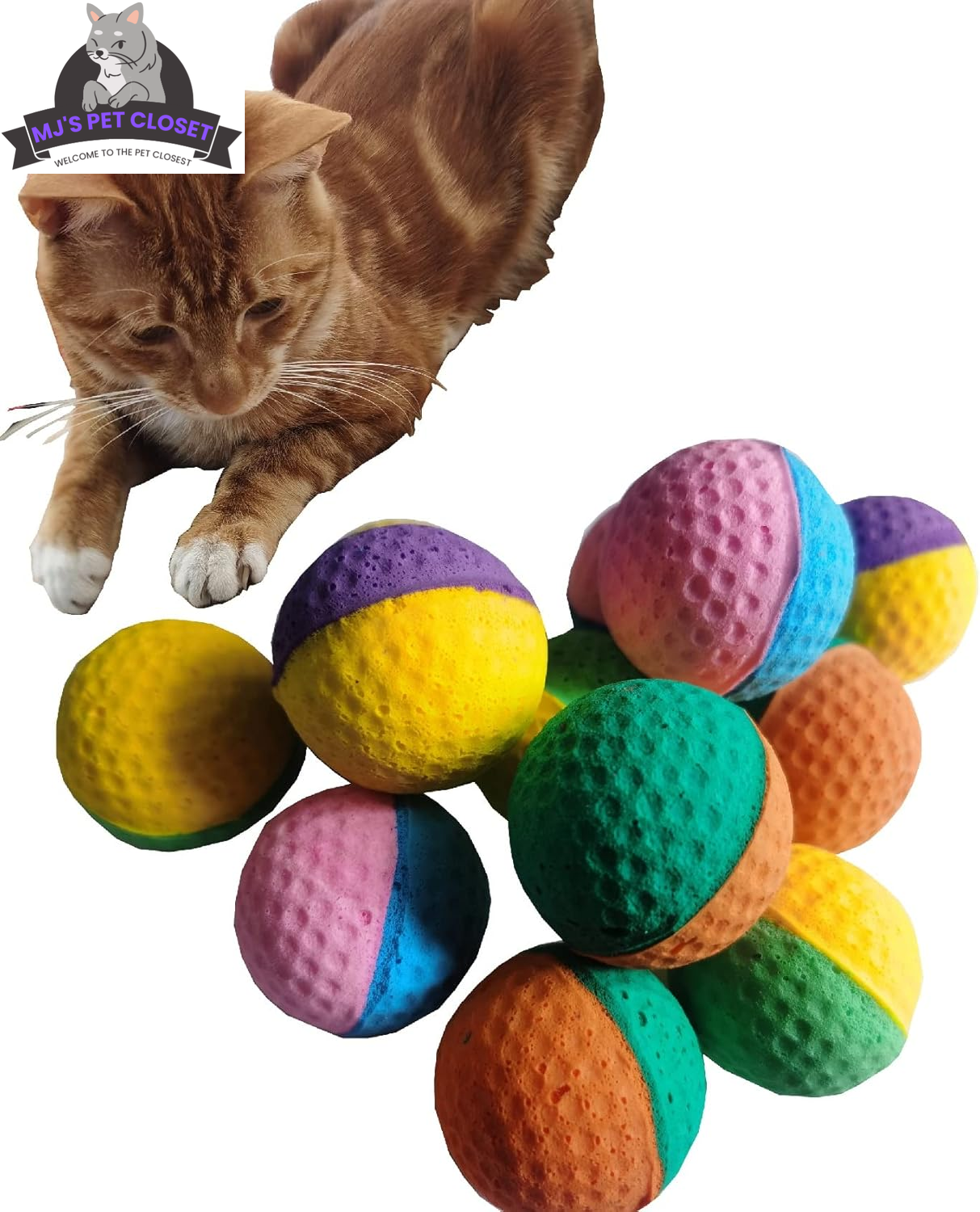 Mini Cat Foam Soccer Balls 12 Pack