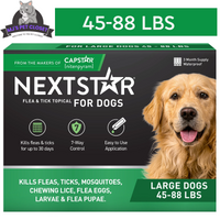 Protect Your Dog from Fleas & Ticks with NEXTSTAR: Fast-Acting 3-Month Supply for Dogs 45-88 Lbs