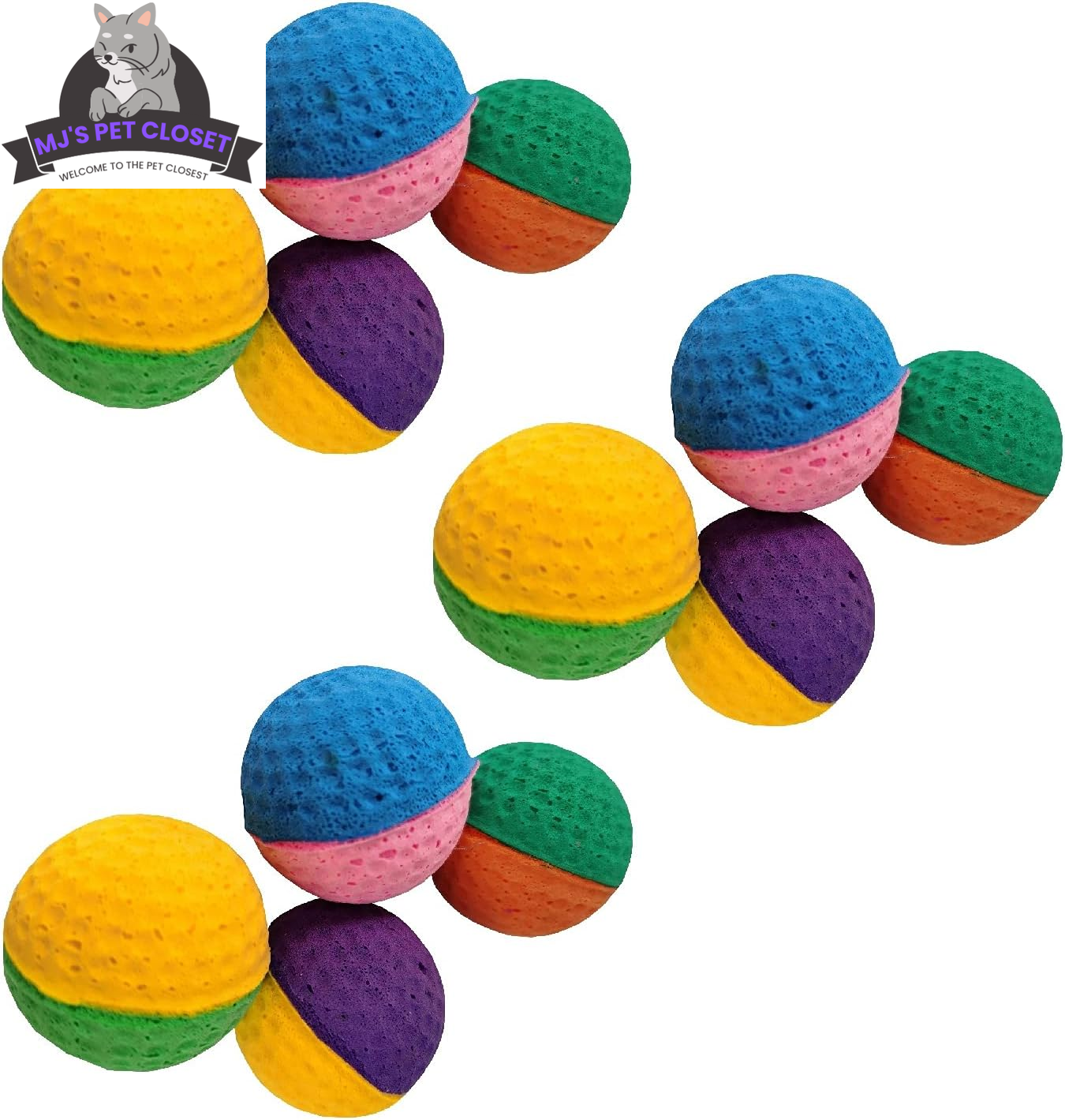 Mini Cat Foam Soccer Balls 12 Pack