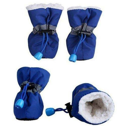 Purrfect Pet Kingdom Waterproof Dog Shoes for Winter M Blue-United States Purrfect Pet Kingdom