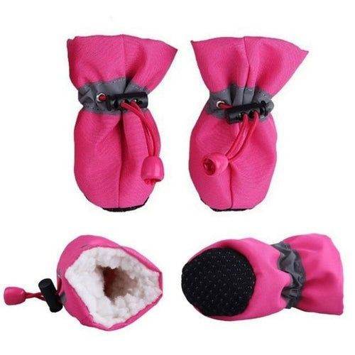 Purrfect Pet Kingdom Waterproof Dog Shoes for Winter M Pink-United States Purrfect Pet Kingdom