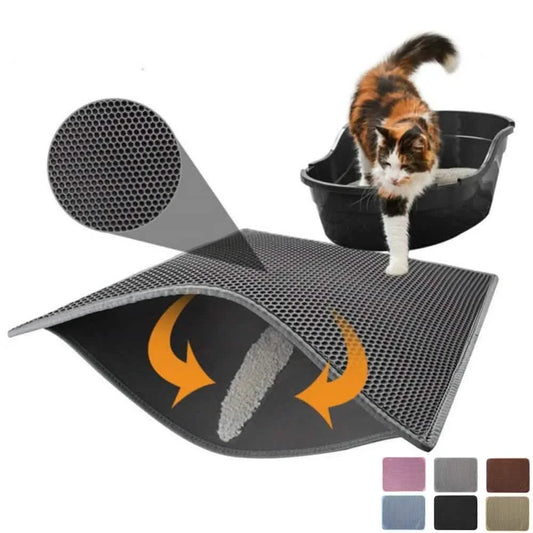 Waterproof Double Layer Cat Litter Trapping Mat for Kitties