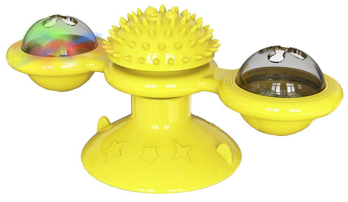 Purrfect Pet Kingdom Whisker Windmill Spinning Cat Toy Yellow Purrfect Pet Kingdom