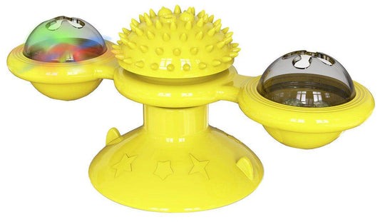 Purrfect Pet Kingdom Whisker Windmill Spinning Cat Toy Yellow Purrfect Pet Kingdom