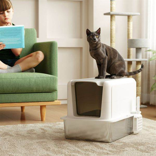Cat Litter Box Enclosure for a Clean and Stylish Cat Litter Box as picture Purrfect Pet Kingdom