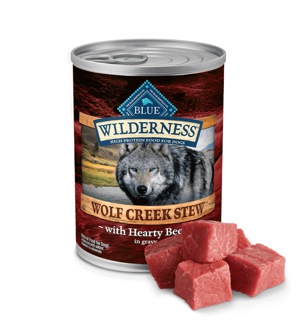 Blue Buffalo Wilderness Wolf Creek Stew Adult Dog Hearty Beef Stew Wet Dog Can (12.5oz)