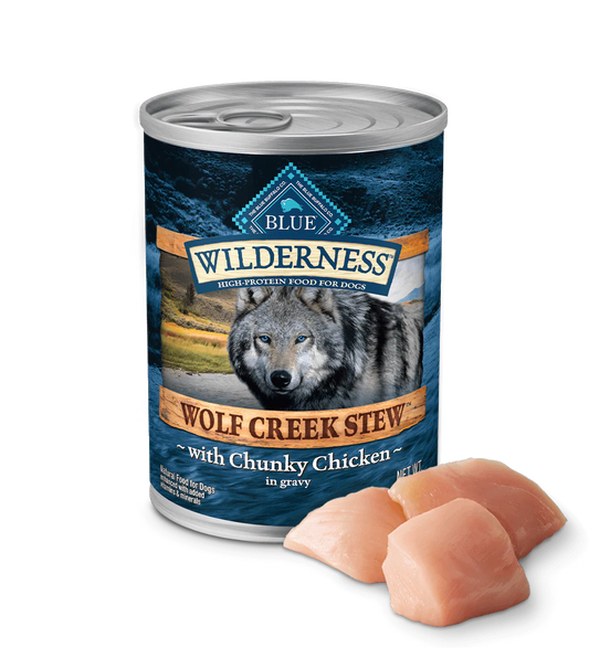 Blue Buffalo Wilderness Wolf Creek Stew Adult Dog Chunky Chicken Stew (12.5oz)