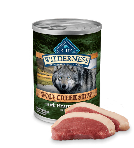 Blue Buffalo Wilderness Wolf Creek Stew Adult Dog Hearty Duck Stew Wet Dog Cans (12.5oz)