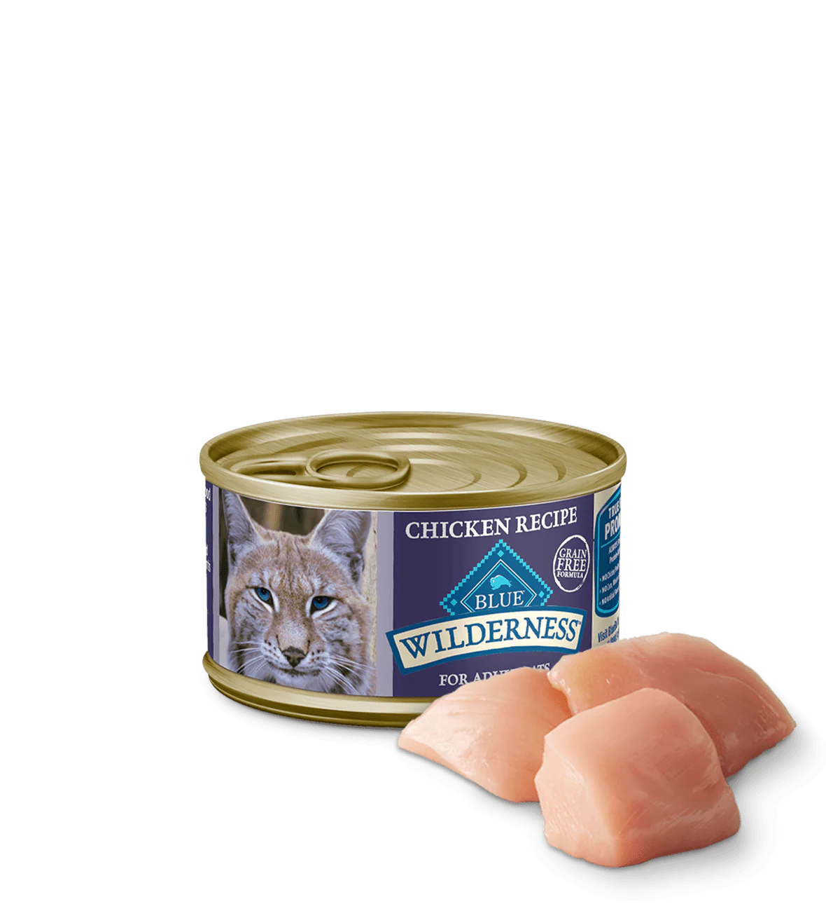 Blue Buffalo Wilderness Adult Chicken Entree Wet Cat Can (3oz) - Blue Buffalo Cat Food - The Family Pet