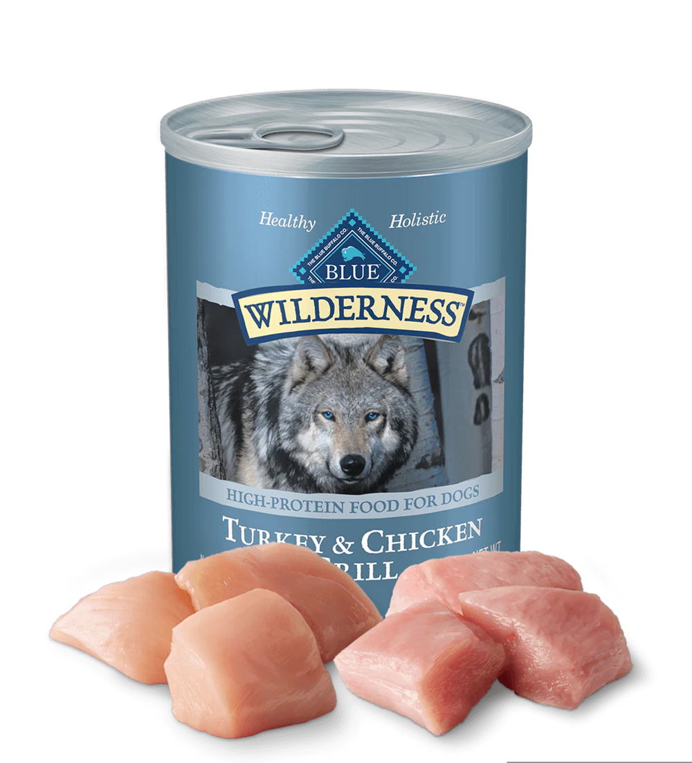 Blue Buffalo Wilderness Turkey & Chicken Grill Wet Dog Cans (12.5oz)